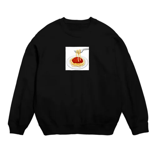 パスタ好き Crew Neck Sweatshirt