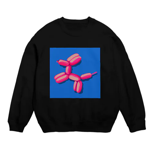 ピンクの風船のイヌ Crew Neck Sweatshirt