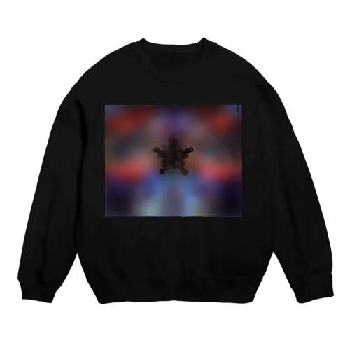 ブラックバブルスターぼんやり Crew Neck Sweatshirt