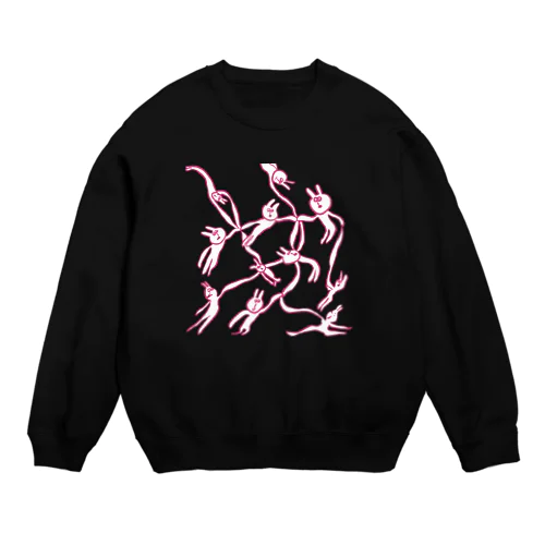 つながりたいうさぎ達 Crew Neck Sweatshirt