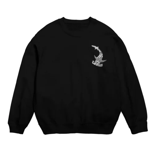 シュモクザメ白＋ Crew Neck Sweatshirt