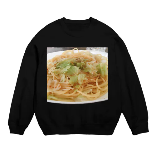 醤油ごま油キャベツスパゲッティ🍝 Ongakus photo goods Crew Neck Sweatshirt