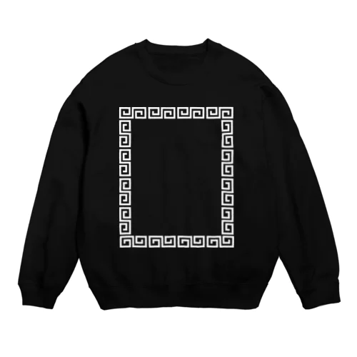 チャイナ額縁風 Crew Neck Sweatshirt