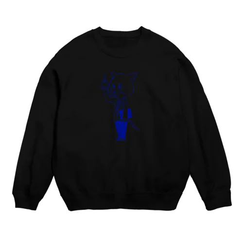 月曜日の朝ねこねこ Crew Neck Sweatshirt