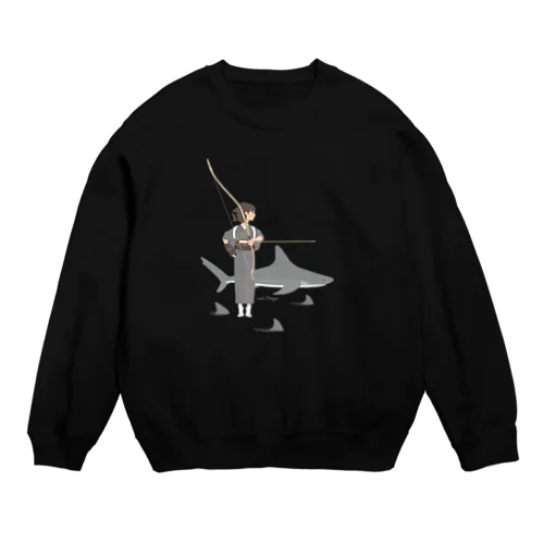 さめ子さん with ヤジブカ 〜 地色は濃い色がオススメ Crew Neck Sweatshirt