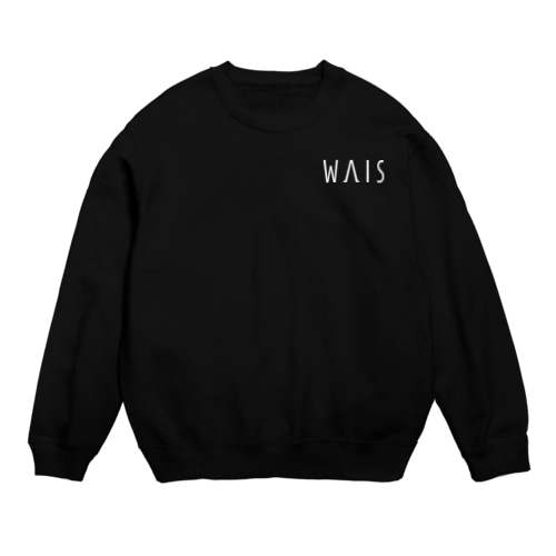 WAIS ホワイトロゴアパレル Crew Neck Sweatshirt