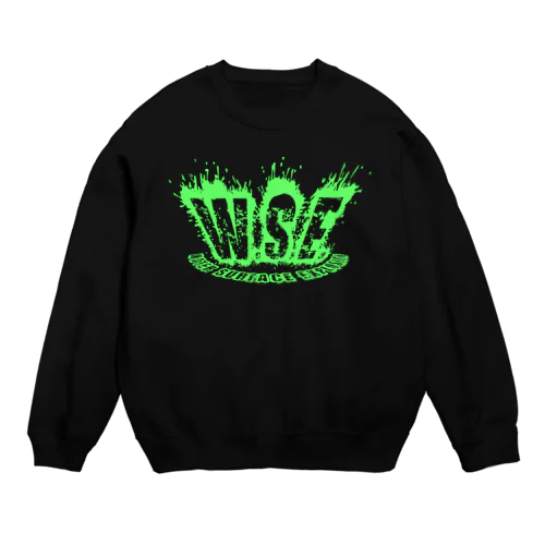 WSEオリジナルロゴ　緑プリント Crew Neck Sweatshirt