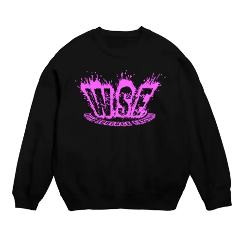 WSEオリジナルロゴ　ピンクプリント Crew Neck Sweatshirt