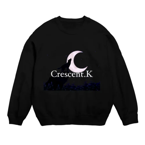 Crescent.K 2021 collection  Crescent-Wolf【クレセント-ウルフ】 Crew Neck Sweatshirt