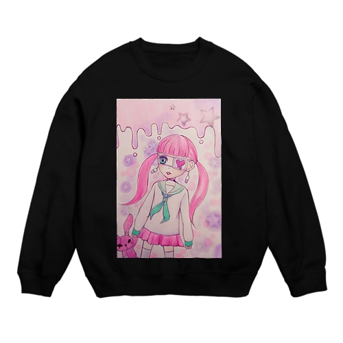 メンヘラ♡がーる Crew Neck Sweatshirt