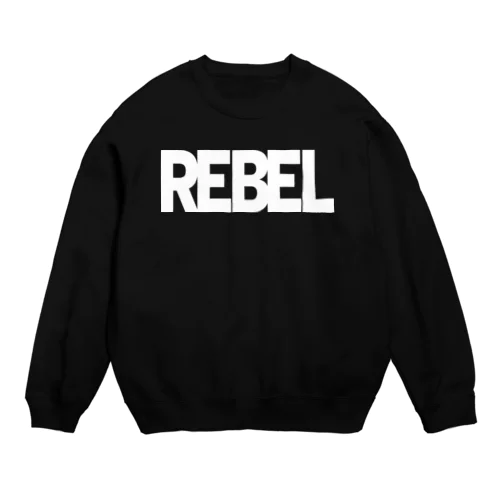 REBEL WHITE LOGO Crew Neck Sweatshirt