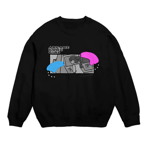 Arcade Game Girl Crew Neck Sweatshirt