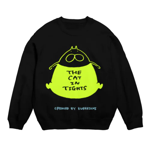 ねこタイツ どっすん ライトグリーン Crew Neck Sweatshirt