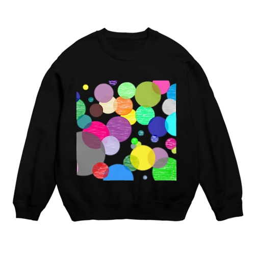 蛍火の残像ー正方形 Crew Neck Sweatshirt