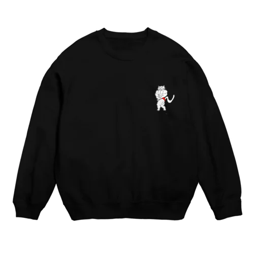 猫ニャッチョ💪(KAZU) Crew Neck Sweatshirt