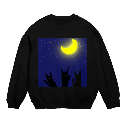 ホラーキャッツナイト Crew Neck Sweatshirt