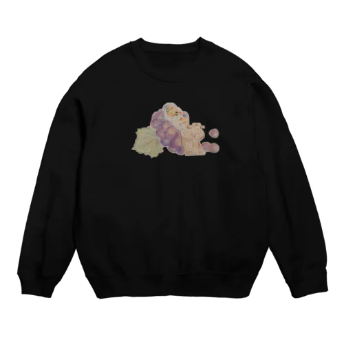 ぶどう食べる？ Crew Neck Sweatshirt