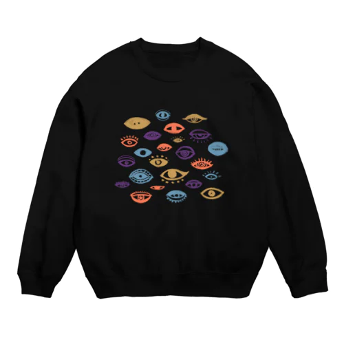 千の瞳（The Observer Is the Observed） - カラー Crew Neck Sweatshirt