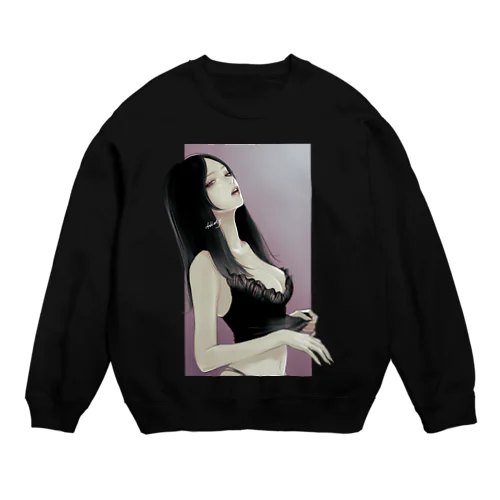 Sheer 背景あり 透過 Crew Neck Sweatshirt