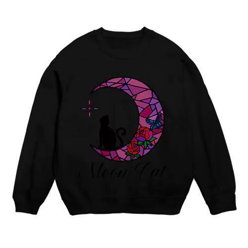 Moon Cat Crew Neck Sweatshirt