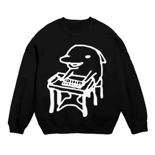 そろばんイルカ（濃色用） Crew Neck Sweatshirt