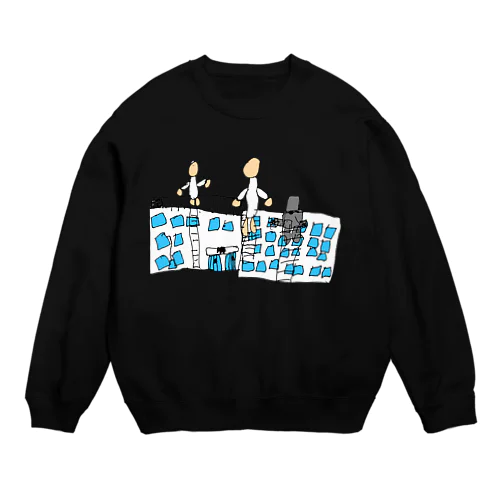 巨人と小学校 Crew Neck Sweatshirt