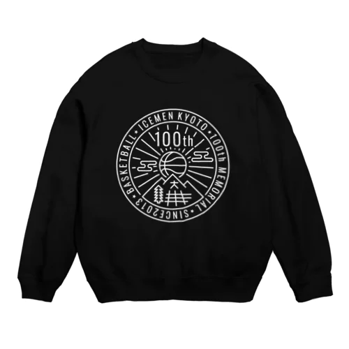 icemen kyoto 100th / black base Crew Neck Sweatshirt