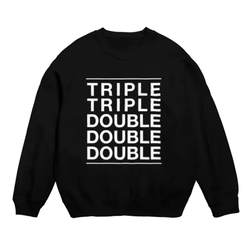 T2D3（白プリント）カットソー Crew Neck Sweatshirt