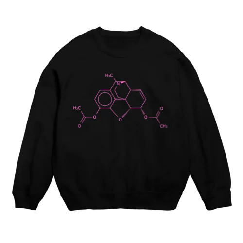 ヘロインの分子構造 Crew Neck Sweatshirt