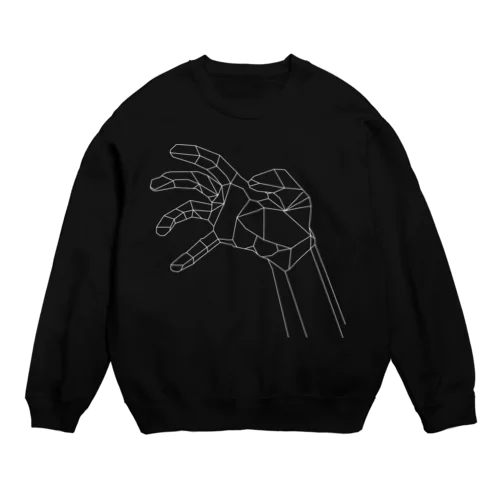 線手（白） Crew Neck Sweatshirt