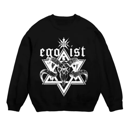 「悪魔崇拝」　白抜き Crew Neck Sweatshirt