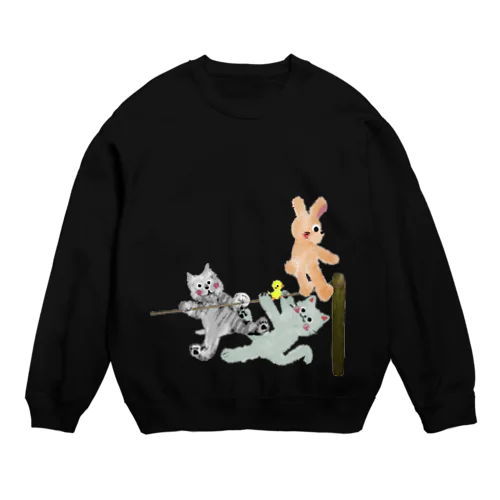 甘えん坊全員集合！【ゆめかわアニマル】 Crew Neck Sweatshirt