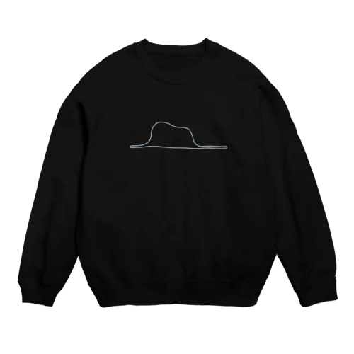 象を飲み込んだアレ（黒） Crew Neck Sweatshirt