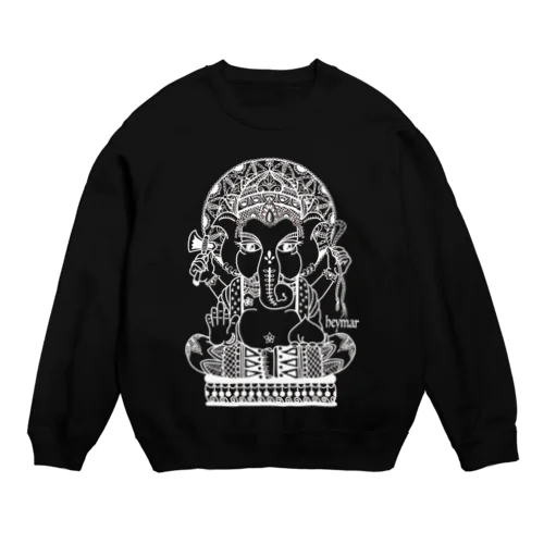 ガネーシャ　しろ Crew Neck Sweatshirt