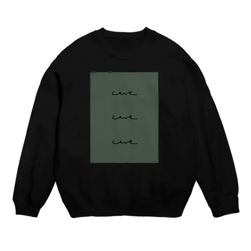 dark gray green Message スウェット