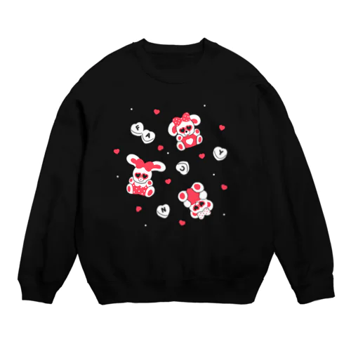 いぬとうさぎとくまのスウェット Crew Neck Sweatshirt