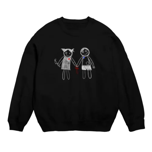 ずっと一緒_ホワイト Crew Neck Sweatshirt