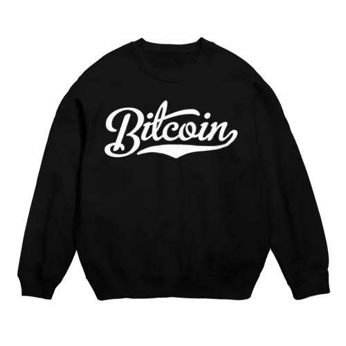 bitcoin #1 white font Crew Neck Sweatshirt