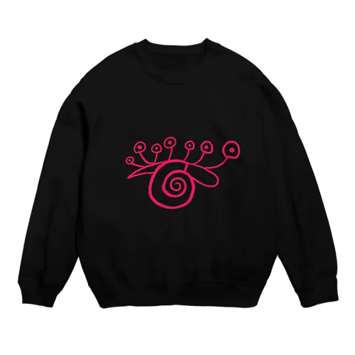 片瞑り（カタツムリ） Crew Neck Sweatshirt