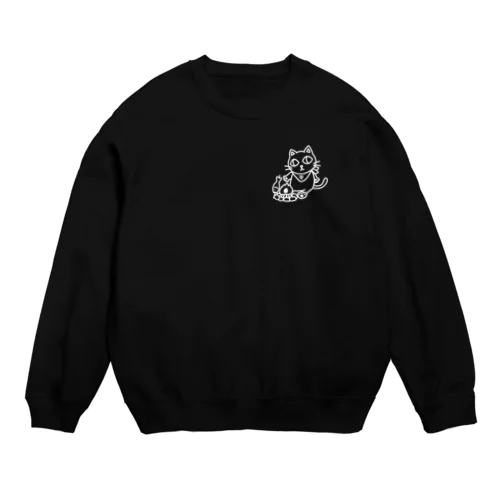 マイスイネコ 黒系文字なしver Crew Neck Sweatshirt