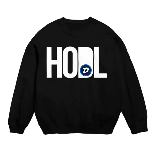 HODL DGB whitefont Crew Neck Sweatshirt