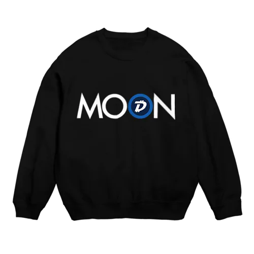 MOON DGB whitefont Crew Neck Sweatshirt