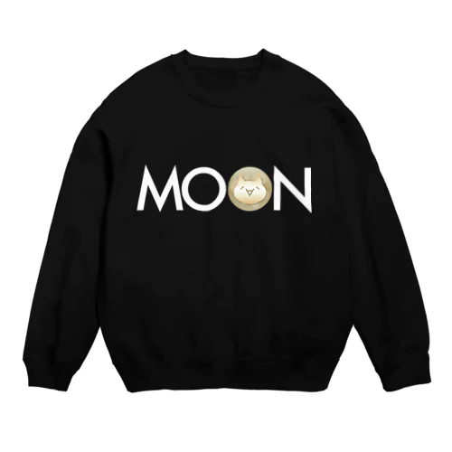 MOON MONA whitefont Crew Neck Sweatshirt