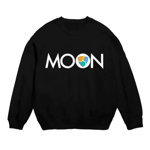 MOON XEM whitefont Crew Neck Sweatshirt