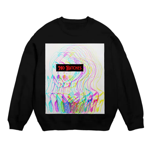 【GAL】No Bitches Crew Neck Sweatshirt