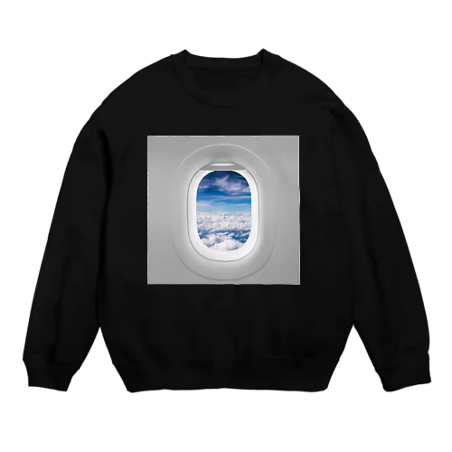 jet streamジェットストリーム 飛行機の窓から Crew Neck Sweatshirt