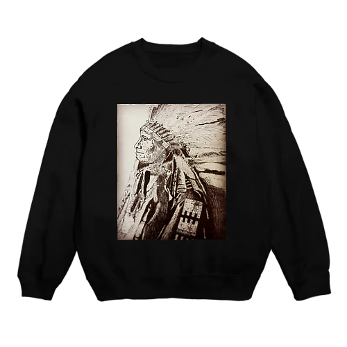 手描きインディアン Crew Neck Sweatshirt