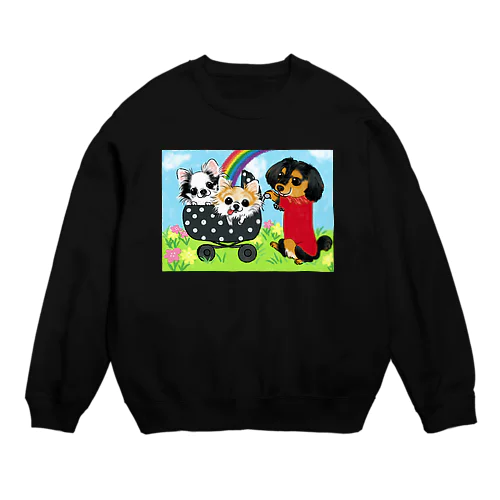 ラブリーわんこ Crew Neck Sweatshirt