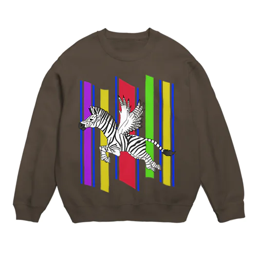 しまうまペガサス Crew Neck Sweatshirt