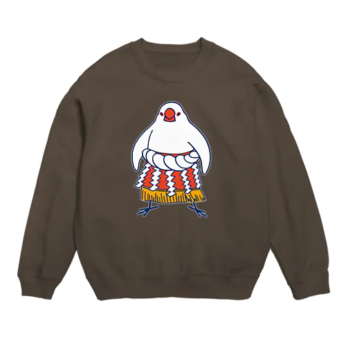 すもう文鳥よこづな　青ライン Crew Neck Sweatshirt